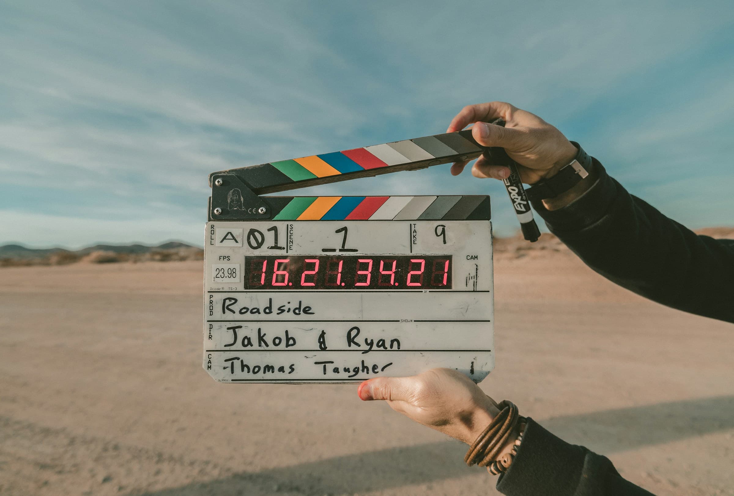 Film and content creators collaborating on a professional production set